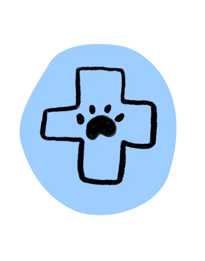 Vet sign with paw
